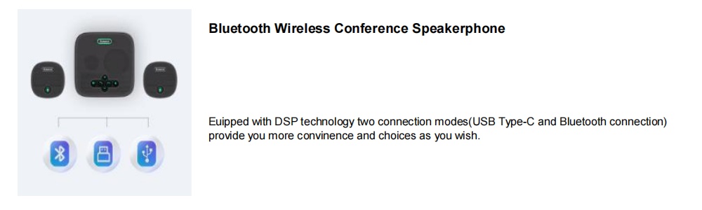 Bluetooth Wireless Conference Speakerphone