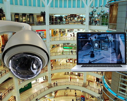 Videocamera di sicurezza di sorveglianza WINSAFE nel centro commerciale
